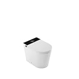 Mizubath - Inodoro inteligente Japones Rada con tanque incorporado | Limpieza por agua con masajes | Secado aire caliente | Mando a distancia y panel | Instalación a suelo | display negro