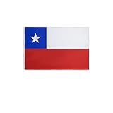 Stormflag Bandera Chile 3x5 pies (90cmx150cm) poliéster 90g, 2 ojales de metal costura doble con ojal