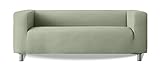 Funda de sofá Modelo Klippan Brazos Sofa Altos Tejido elástico Suave New York - Color 23 Verde Claro