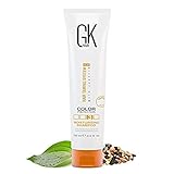GK HAIR Global Keratin Moisturizing Shampoo (100ml / 3.4 Fl Oz) para hidratar y proteger el color del cabello seco, dañado y encrespado, sin parabenos ni sulfatos