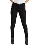 C&A Pantalones de 5 bolsillos para mujer, tallas grandes, ajustados, ajustados, cintura media, elásticos, algodón, Negro , 40