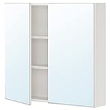 Ikea ENHET - Armario de espejo con 2 puertas, 80 x 17 x 75 cm, color blanco
