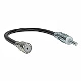 tomzz Audio 1500-008 Adaptador de Antena DIN Plug (m) al Acoplamiento ISO (f) con extensión de Cable de Aprox. 20cm