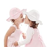 2 Piezas Sombrero de Sol para Niños Bebés, Ajustable Sombrero Protección Solar UPF 50 para Bebés, Sombrero de Protección Solar con Borde Ancho (12-36 Meses)