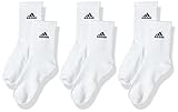 adidas Cushioned Crew 3 Pairs, Socks Unisex adulto, Blanco (White/Black), 43-45 EU