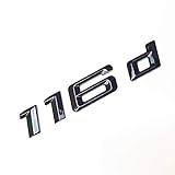 MCK Auto 116d Negro Brillante Parte Trasera Logo Back Badge Emblema Tuning para E81 E82 E87 E88 F20 F21 F52 HB4L1