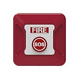 Detector de incendios con alarma de humo, Botón de alarma de emergencia de fuego inteligente Botón de alarma de incendio Sound and Light Siren Manual de alarma de una tecla inalámbrica 433 botón Fácil