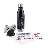 Paladone Set de regalo Playstation con luz de iconos, pegatinas y botella - Mercancía oficial