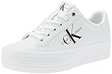 Calvin Klein Jeans Mujer Vulcanizes Sneaker Vulc Flatform Laceup Low Lth con Plataforma, Blanco (Bright White), 38