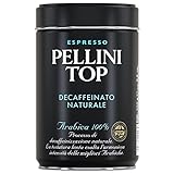 Pellini Caffè, Pellini Top 100% Arábica Para Cafetera Moka Descafeinado Natural, 1 Lata de 250 gr