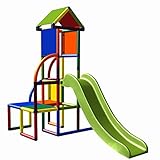 move and stic Toni Área de Juegos/Casa de Juegos Torre de Escalada con Tobogán para Niño Pequeño para Habitación Infantil o Sala de Juegos Genauso Apto como en el Jardín