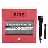 Botón de alarma de incendio de salida de emergencia de puerta, interruptor de alarma rota de vidrio de seguridad de liberación de puerta de emergencia para caja de emergencia de incendio de seguridad