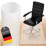KLINOO Protector de suelo transparente, base para silla de oficina resistente a los arañazos, color blanco lechoso. Fabricada en Alemania (60 x 120 cm)