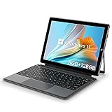 ALLDOCUBE PC Tablet 2 en 1 Tableta PC Laptop con Teclado, Notebook Tablet Windows 11, Intel Celeron N4120, 8GB RAM,128GB SSD, FHD IPS Display1920x1280, 2.4G+5G WiFi, BT4.2, Type C,QWERTY US Teclado