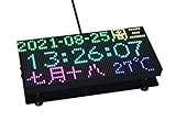 RGB LED Matrix Panel 64×32, 3mm Pitch 2048 Dots RGB Leds Pantalla Desnuda, Compatible con Raspberry Pi, Arduino, ESP32, Permite Mostrar Texto Animación de Imagen Colorida (192mm×96mm)