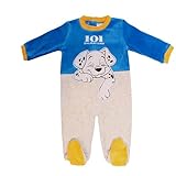 Disney Pelele de chenilla para bebé, pijama con pie de 0 a 9 meses, Dalmata, 0-3 Meses