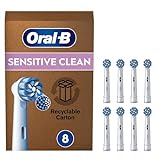 Oral-B Pro Sensitive Clean Recambios para Cepillo de Dientes Eléctrico, Pack de 8 Cabezales, Blanco - Originales (Tamaño Buzón)