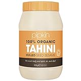 Pipkin 100% Pasta de Tahini Orgánica 908g - Semillas de Sésamo Etíopes Asadas y Prensadas - Todo Natural, Kosher, Vegano, No GMO