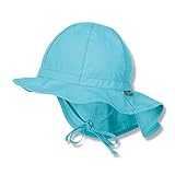 Sterntaler Sun Hat with Neck Protection Sombrero, Turquesa (Türkis 435), XXX Grande (Talla del Fabricante: 45) para Bebés