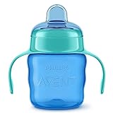 Philips Avent SCF551/05 - Vaso con boquilla de silicona para niño, válvula antigoteo, sin BPA, para 6 meses, 200 ml, color verde