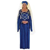 Fun Shack Disfraz Medieval Mujer Adulta Azul, Vestido Medieval Mujer, Disfraz Princesa Medieval Mujer, Disfraz Reina Medieval Mujer, Disfraz Mujer Carnaval Talla M