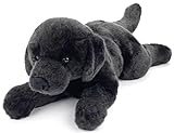 Uni-Toys - Labrador Negro, Tumbado - 40 cm (Longitud) - Perro de Peluche, Mascota - Peluche