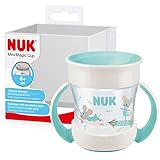 NUK Mini Magic Cup vaso aprendizaje bebe | +6 meses | 160 ml | Borde a prueba de derrames de 360°| Asas para facilitar la sujeción | Sin BPA y lavable | Neutral