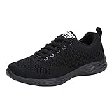CXWRZB Mujer Gimnasia Ligero Sneakers Zapatillas de Deportivos de Running para Negro D 37 EU