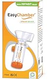 EasyChamber Dispositivo espaciador antiestático con máscara infantil, cámara de inhalador, uso con inhalador de dosis medida, sin BPA y látex