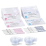 Kit de prueba MOMMED HCG15-LH40, 15 pruebas de embarazo y 40 tiras de test de ovulación con 55 vasos de orina Prueba temprana confiable y rápida