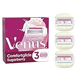 Gillette Venus Comfortglide Sugarberry Cuchillas de Afeitar Mujer para Maquinilla de Depilación, 5 Hojas Incorporadas, Paquete de 3 Cuchillas de Recambio