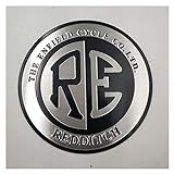 Ajuste for la calcomanía y la etiqueta engomada Retro Royal Enfield Motorbike Emblem Insignia Aluminio Estándar Etiquetas Decorativas (Color : RY14)