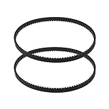 2 correas de goma compatibles con Makita 9910 9911 - Lijadora para cinturón de repuesto en hebilla cerrada, 6 mm, ancho 300 mm, circunferencia 3 mm, sin dientes, color negro