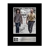 Foto firmada de Chandler Riggs & Andrew Lincoln, Carl Grimes & Rick Grimes firmada de The Walking Dead #1 con imagen de regalo autografiada