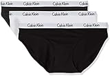 Calvin Klein BIKINI 3PK, Braguitas para Mujer, Multicolor (Black/White/Black), M