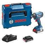 Bosch Professional GDR 18V-160 - Atornillador de impacto a batería (18V, 160 Nm, 2 baterías x 2.0 Ah, cargador, en L-BOXX)
