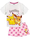 Pokemon Pijama Pikachu y Eevee con Volantes, Pijama de pantalón Largo o Corto 7-8 años