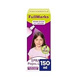 FullMarks Spray Antipiojos para Niños con Lendrera Metálica, Sin Pesticidas, Inoloro e Incoloro - Spray 150 ml