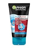 GARNIER Skin Active - Pure Active, Gel Limpiador de Poros y Exfoliante Facial con Carbón 3 en 1, 150 ml