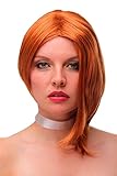 WIG ME UP- peluca de mujer Bob pelo corto asimétrico raya atrevida color rojo cobrizo GF-W2202-8K