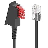 Ancable TAE F Cable de enrutador de enchufe RJ45 (0,5 m, cable de teléfono para conectar enrutadores y módems a tomas de teléfono), compatible con DSL VDSL ADSL Fritzbox Internet Router a toma de