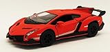 Kinsmart Lamborghini Veneno - Rojo Pull Back & Go Metal Model Car