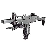 YLPCK Bloques de construcción de tecnología modelo de arma, 796 piezas Uzi Kit de construcción de ametralladora con función de disparo, compatible con Lego (Uzi.)