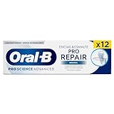 Oral-B Pasta de Dientes Encías y Esmalte Pro-Repair, Original, (12 x 75ml) Protege las Encías y los Dientes Sensibles