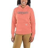 Carhartt Relaxed Fit Midweight Graphic Sweatshirt, Sudadera De Las Mujeres, Hibiscus Heather,