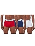 Calvin Klein Low Rise Trunk 3pk, Bóxer Hombre, Multicolor (White/Red Ginger/Pyro Blue), M