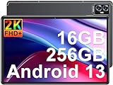FACETEL Tablet 11 Pulgadas Android 13 Tablet con 16GB RAM+256GB ROM (TF 1TB) Octa-Core 2.0 GHz, 5G WiFi, 2K 2000×1200 FHD+, 8600mAh, 5MP+13MP, Bluetooth 5, Widevine L1 Navidad Tablet con Funda - Negro
