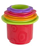 Playgro Juguete apilable de baño, 4 Piezas, Juguete para bebés, A partir de 9 meses, Libres de BPA, Colorido, 40217