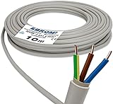 EBROM NYM-J 3 x 1,5 mm² – Cable de instalación – Cable de instalación – Línea para espacios húmedos – Gris – Gran selección en muchas longitudes en incrementos de 5 metros hasta 250 metros por pieza –
