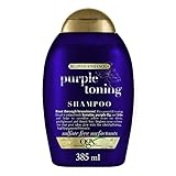 OGX - Purple Toning Shampoo - Champú para Cabellos Rubios con Keratina , Sin Sulfatos , 385 ml